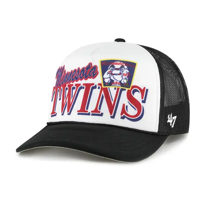Casquette Trucker en mousse Creedence MLB Minnesota Twins, noir/blanc/noir