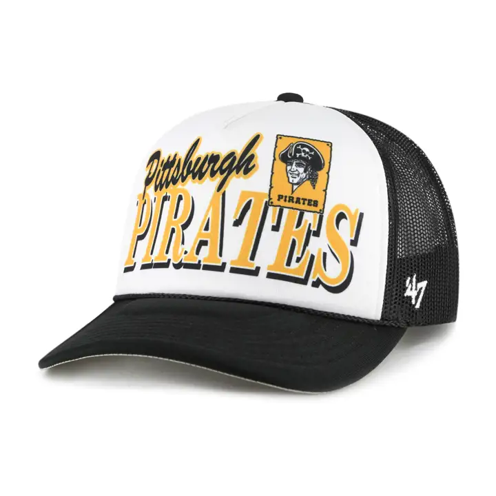 Casquette trucker en mousse Pittsburgh Pirates MLB Creedence noir/blanc/noir