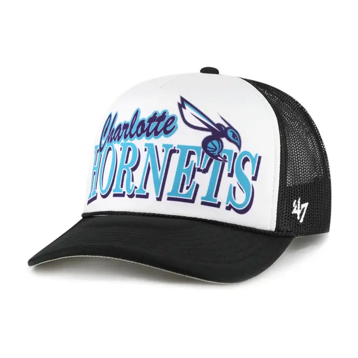 Charlotte Hornets NBA Casquette trucker en mousse Creedence noir/blanc/noir
