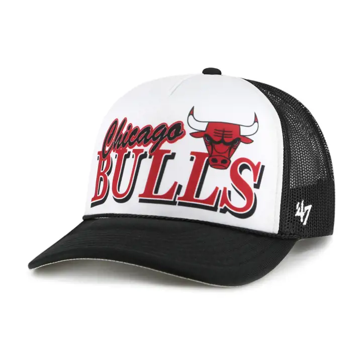 Casquette trucker Chicago Bulls NBA Creedence en mousse noir/blanc/noir