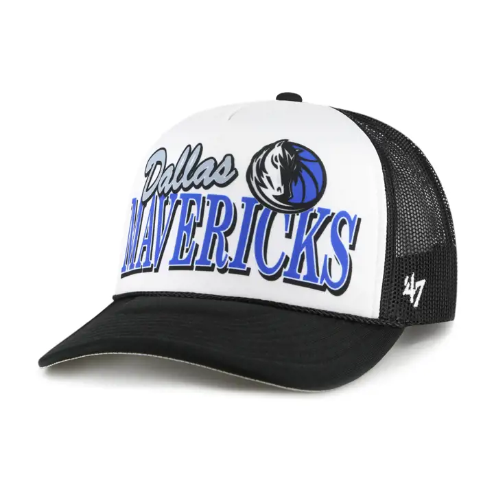 Dallas Mavericks NBA Casquette Trucker en mousse Creedence noir/blanc/noir