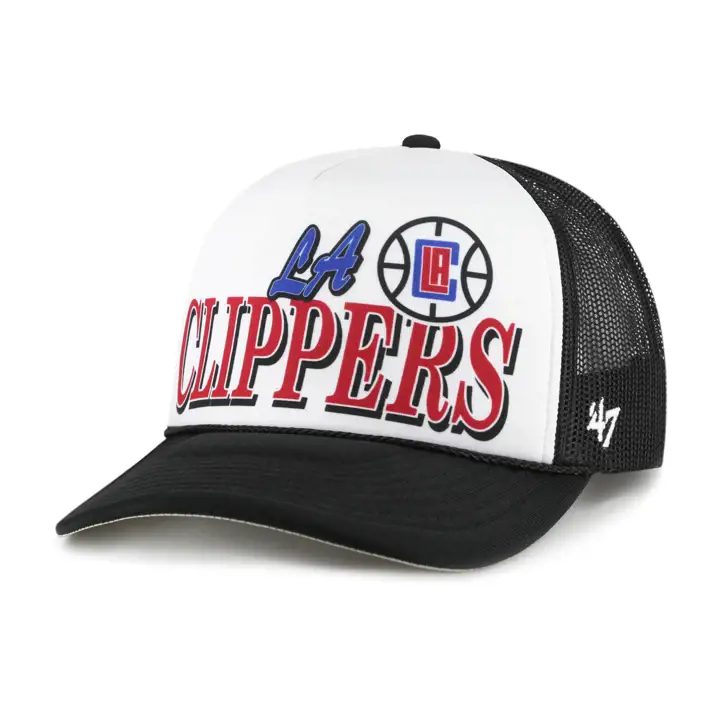 Casquette Trucker en mousse Los Angeles Clippers NBA Creedence noir/blanc/noir