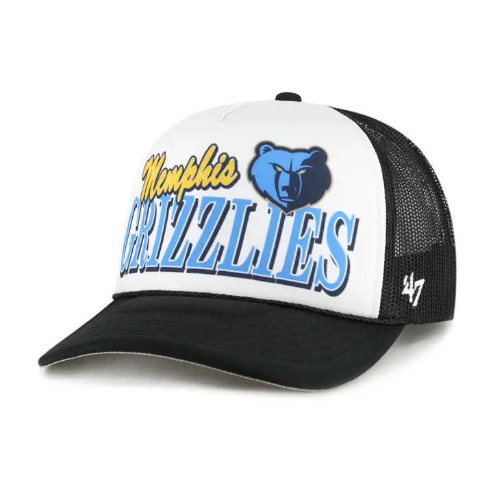 Casquette trucker en mousse Memphis Grizzlies NBA Creedence noir/blanc/noir