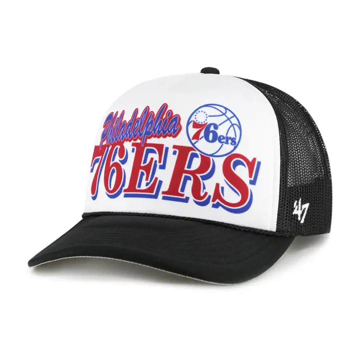 Casquette Trucker en mousse Philadelphia 76ers NBA Creedence noir/blanc/noir