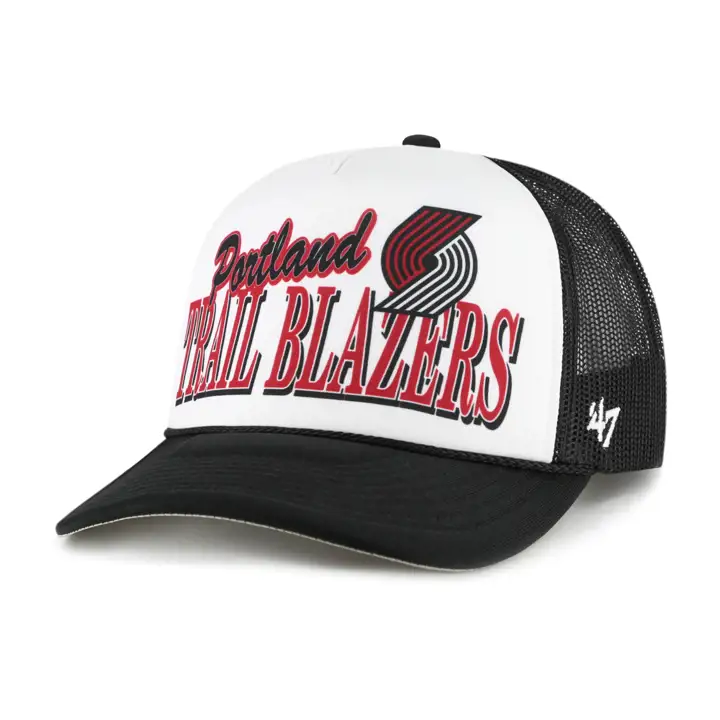 Portland Trail Blazers NBA Casquette trucker en mousse Creedence noire/blanche/bleue