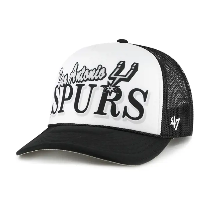 Casquette de camionneur en mousse Creedence NBA San Antonio Spurs noir/blanc/noir