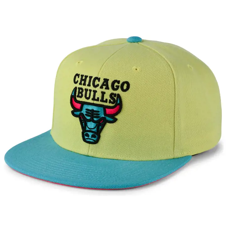 Casquette snapback Chicago Bulls NBA Ice Tea Lemonade jaune/bleu sarcelle/rose