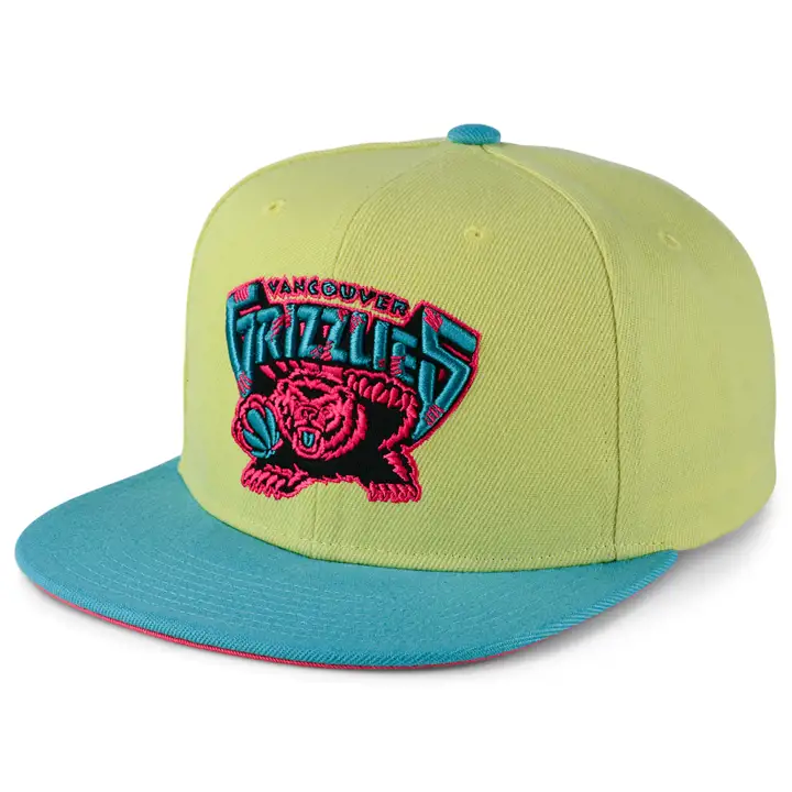 Casquette à visière plate Vancouver Grizzlies NBA Ice Tea Lemonade jaune/sarcelle/p
