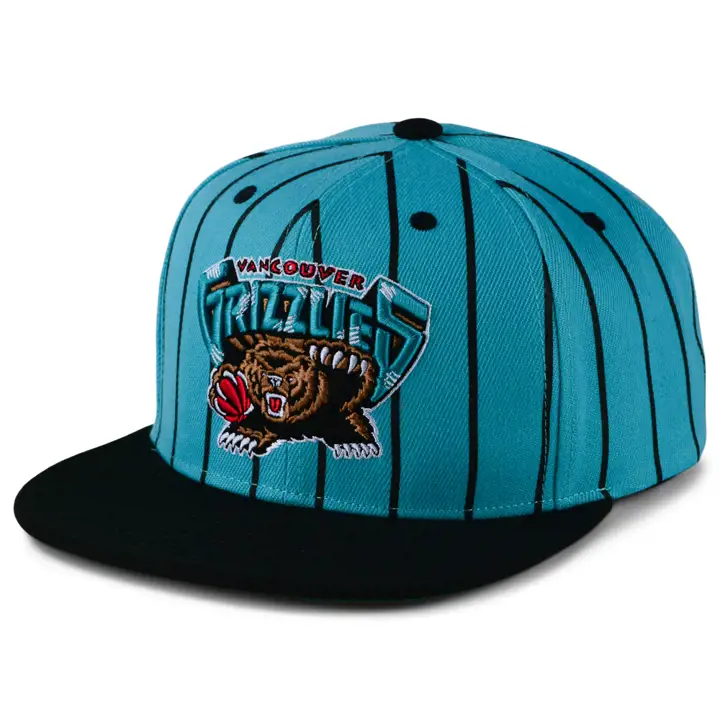 Casquette snapback Vancouver Grizzlies NBA 2 tons à rayures fines sarcelle/noir/g