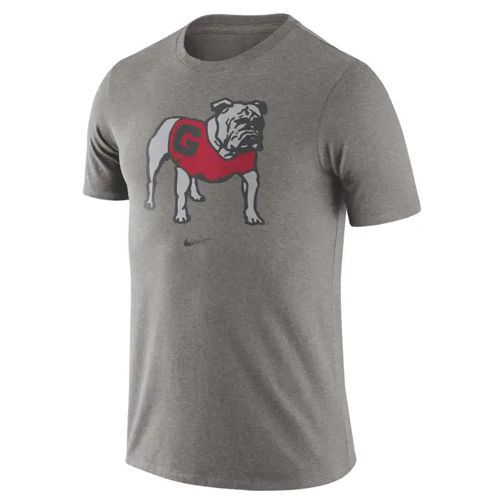 Georgia Bulldogs GG M NK SS TRI OLD SCHOOL LOGO GRY
