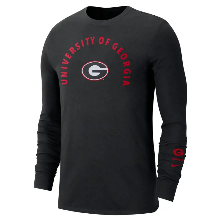 Georgia Bulldogs GG M NK LS CTN SZNL TEE BLK