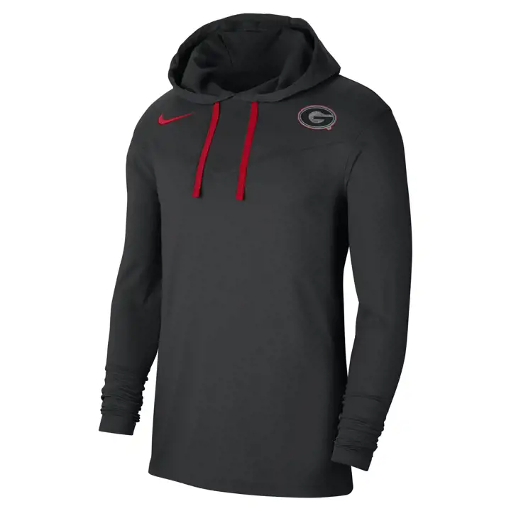 Georgia Bulldogs GG M NK DF LS HOODIE TOP NOIR