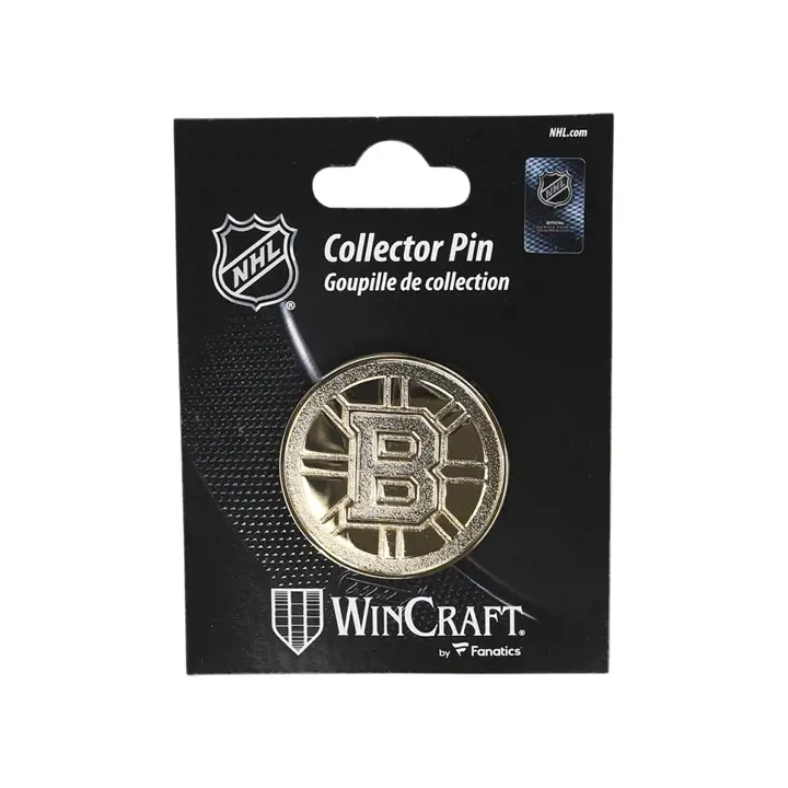Épingle à logo doré des Bruins de Boston