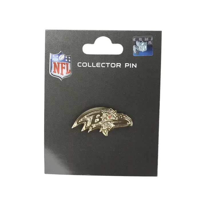 Épingle de logo doré des Ravens de Baltimore ast