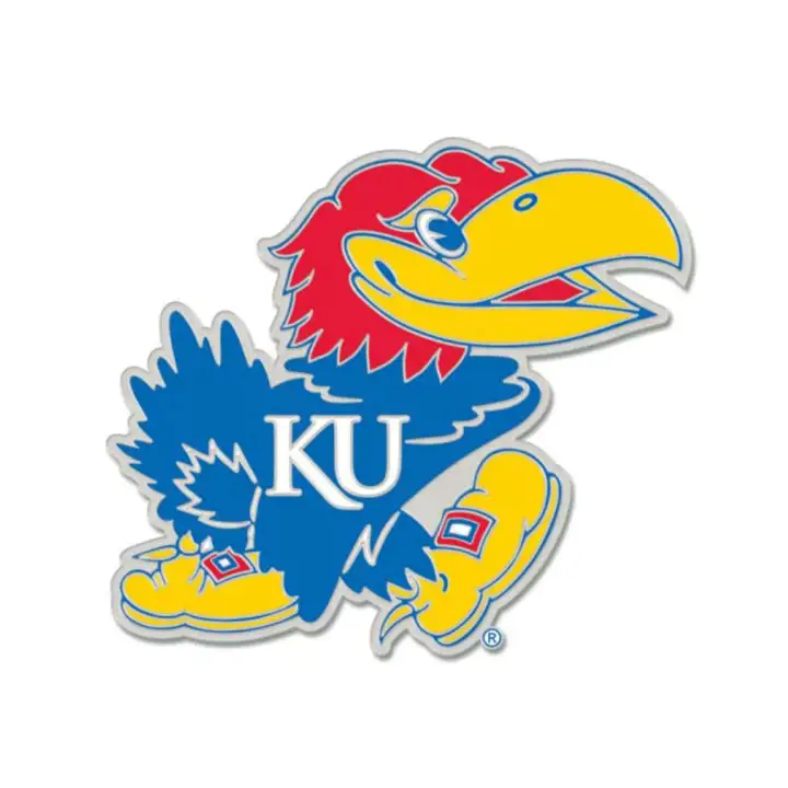 Épingle à l'effigie du logo des Jayhawks du Kansas