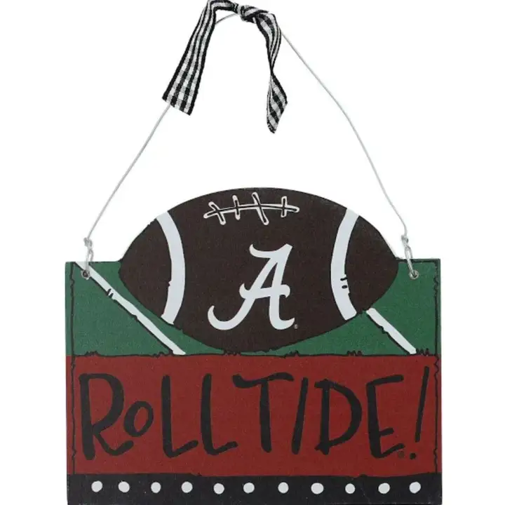 Ornement en bois "Alabama Crimson Tide Slogan" ast