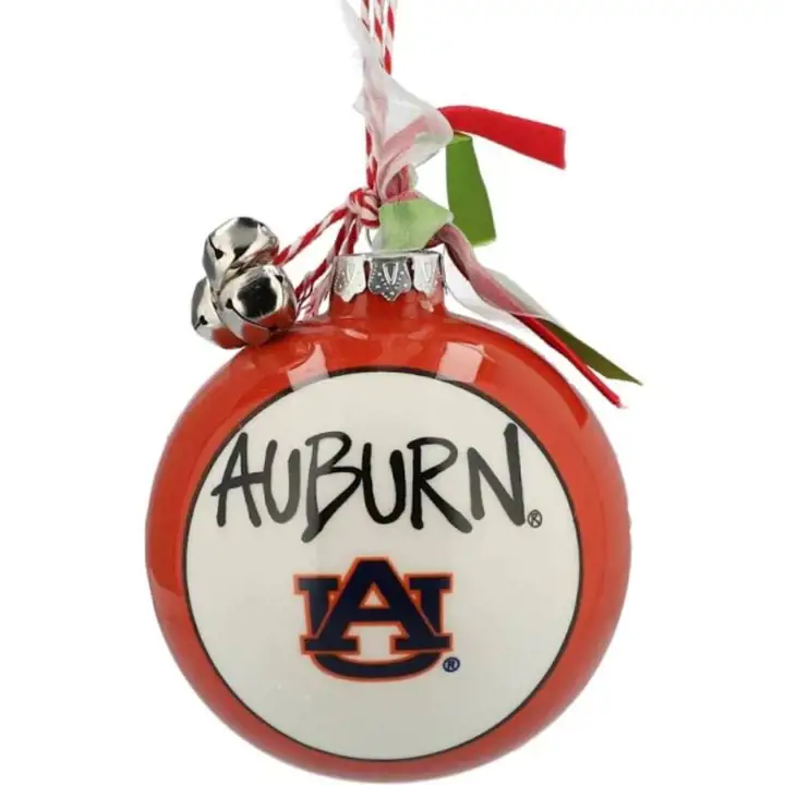 Ornement de stade des Auburn Tigers avec ruban, clochettes
