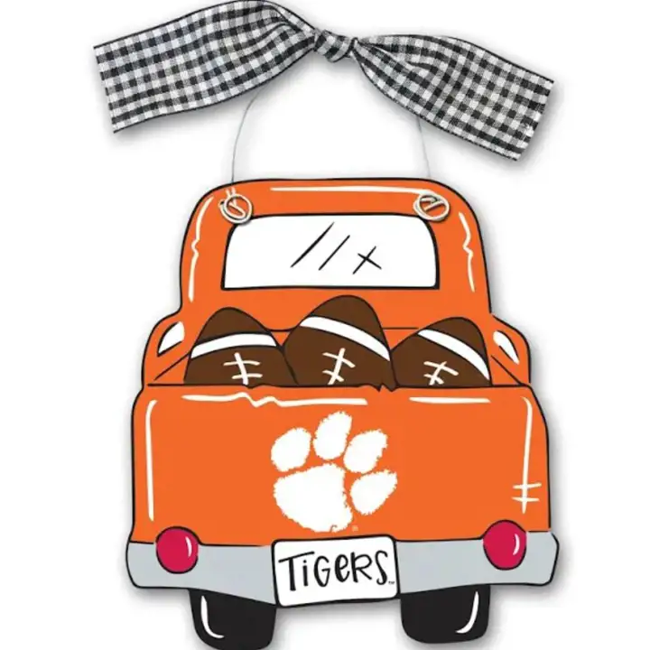 Ornement en bois pour camion Clemson Tigers