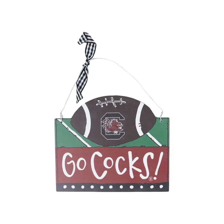 Ornement en bois "South Carolina Gamecocks Slogan"