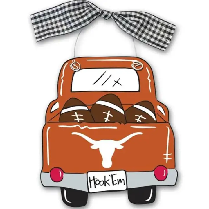 Ornement en bois pour camion des Texas Longhorns