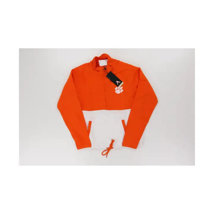 Clemson Tigers NCAA Femme Harbor 1/4 Zip ORG/BLC