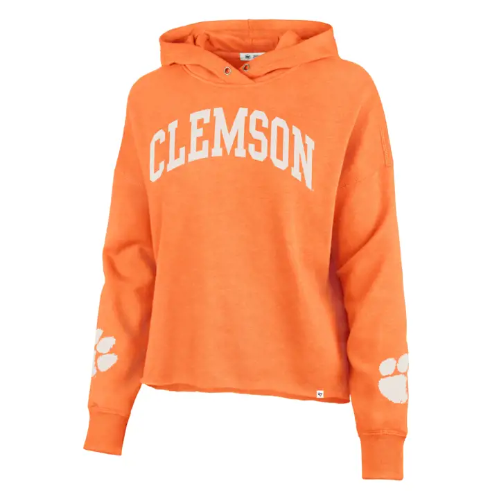 Haut court à capuche pour femme Clemson Tigers NCAA Olivia Ivy ORG