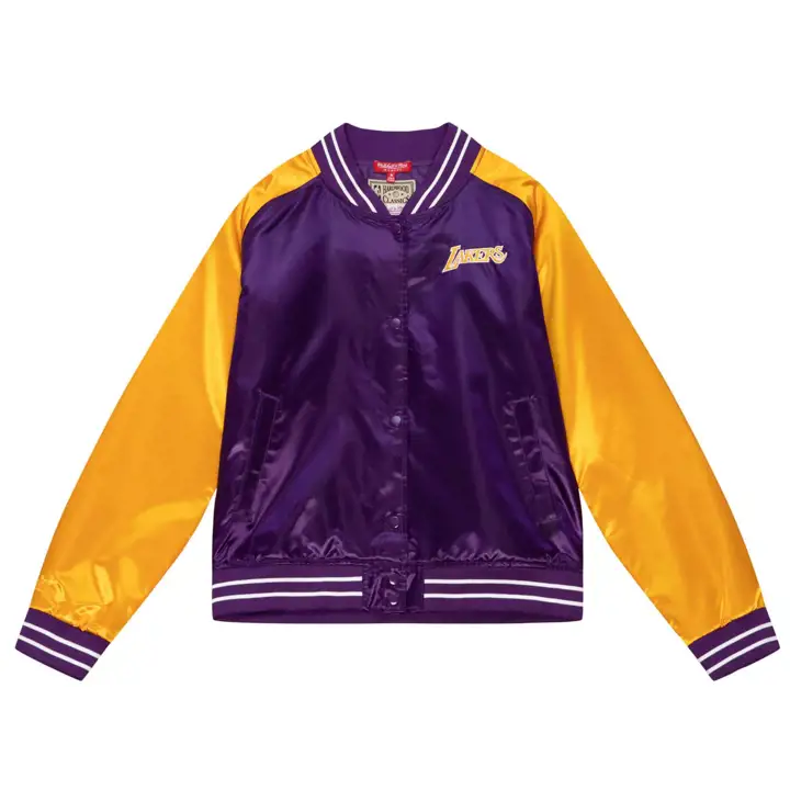 BLOUSON SATIN FEMME NBA LOS ANGELES LAKERS 22 VIO/JAU ÉQUIPE