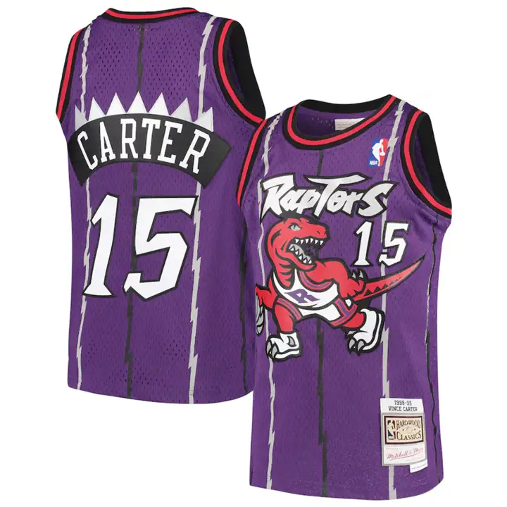 RAPTORS NBA M&N YTH SWINGMAN JRSY AUS Vince Carter PUR