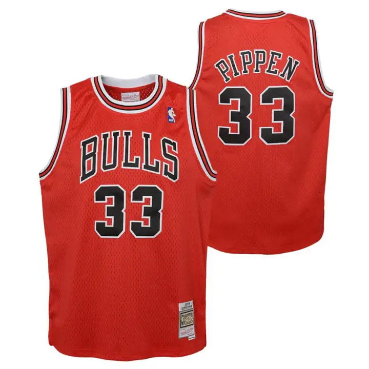 BULLS NBA M&N YTH SWINGMAN JRSY AUS Scottie Pippen ROUGE