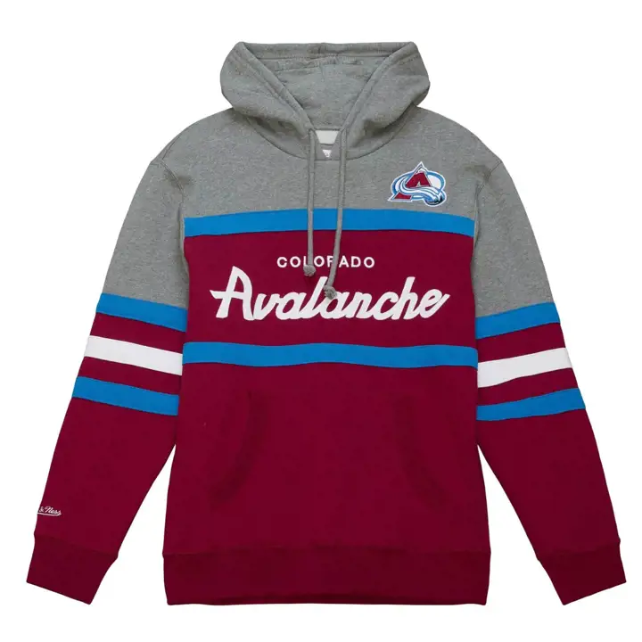 Colorado Avalanche LNH M&N Sweat à capuche Entraîneur gris/marron