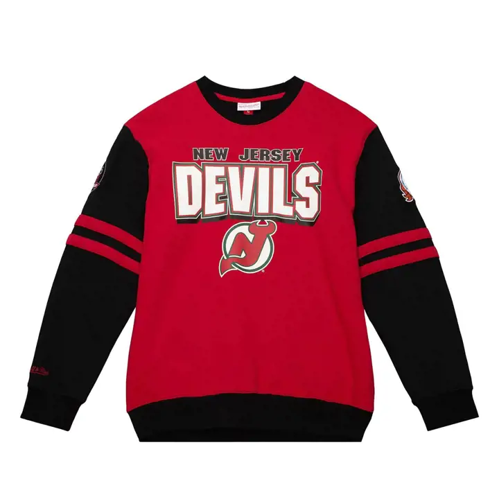Chandail ras du cou New Jersey Devils NHL M&N All Over rouge/noir