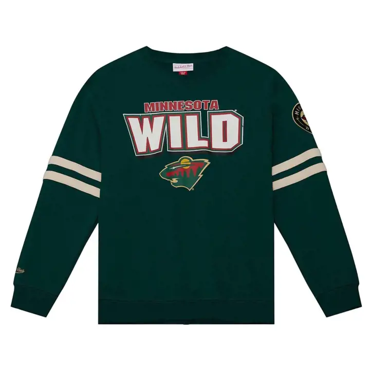Chandail ras du cou vert Minnesota Wild NHL M&N All Over