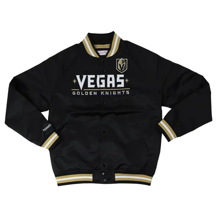 Vegas Golden Knights NHL M&N Veste légère en satin noire