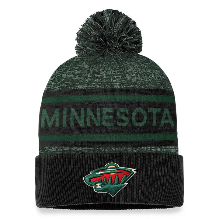 MINNESOTA WILD 23 NHL AP Bonnet à pompon resserré noir