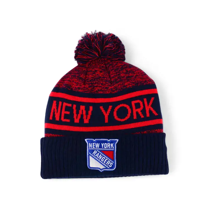NEW YORK RANGERS 23 NHL AP Bonnet à Pompon avec Revers MARINE