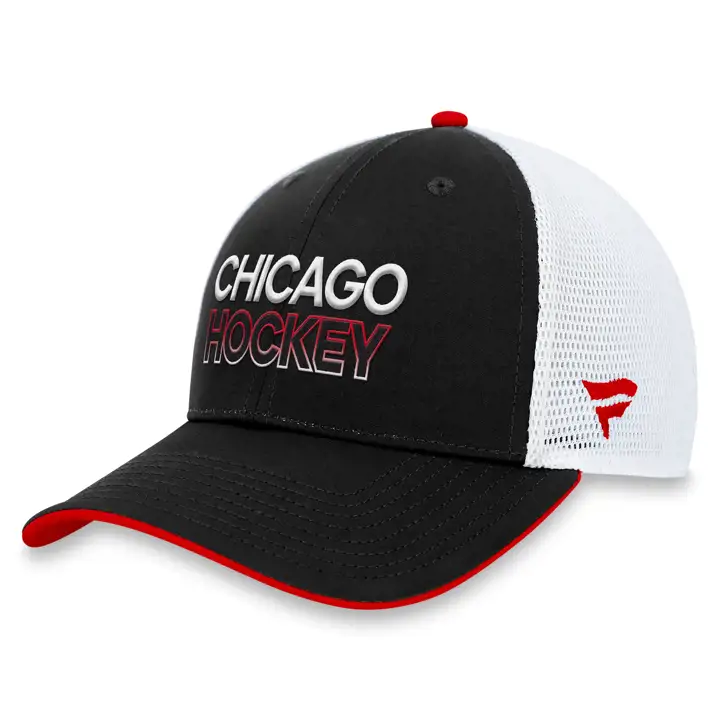 CHICAGO BLACKHAWKS 23 LNH AP Structured Trucker NOIR