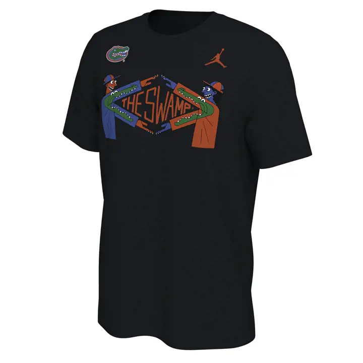 Florida Gators M NK TEE TRADITIONS QS BLK