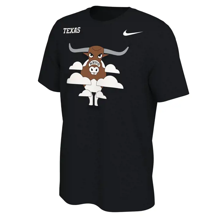 Texas Longhorns M NK TEE TRADITIONS QS BLK