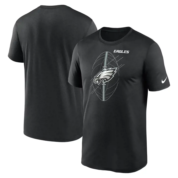 T-shirt icône légende des Eagles de Philadelphie NFL 23 noir