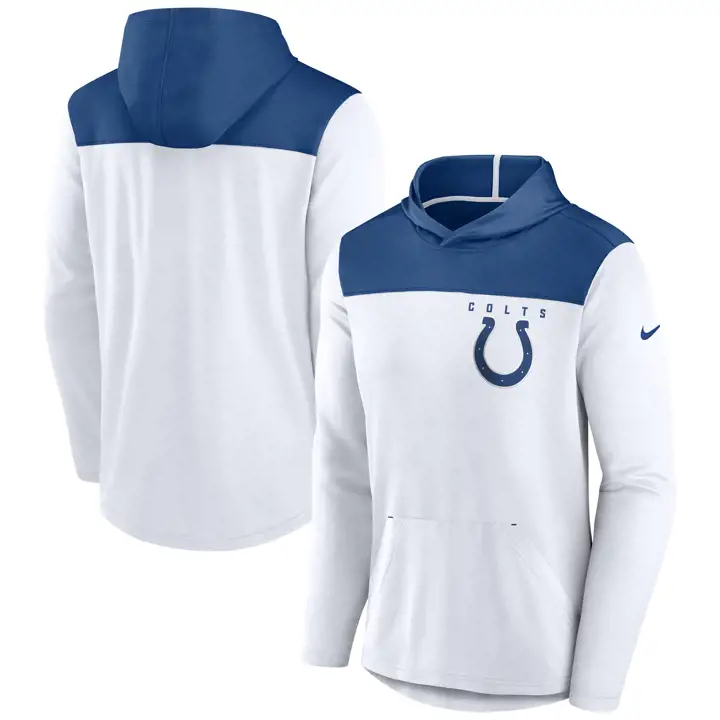 Sweat à capuche officiel NFL Indianapolis Colts 23, blanc/bleu