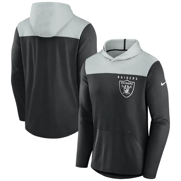 Sweat à capuche Las Vegas Raiders NFL Athletic Lock Up 23 noir/argent