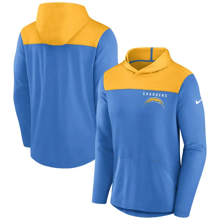 Sweat à capuche athlétique Los Angeles Chargers NFL Lock Up 23 bleu/gl