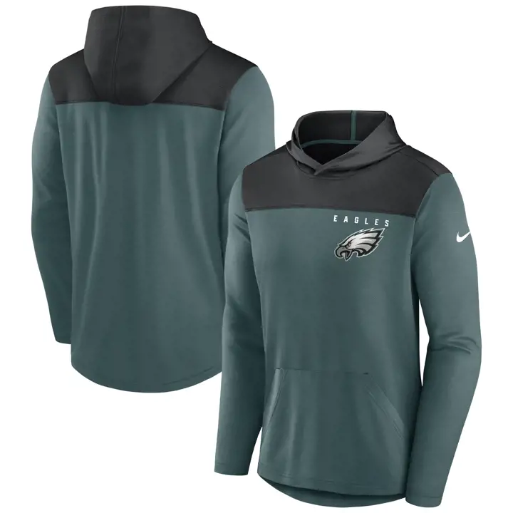 Sweat à capuche Philadelphia Eagles NFL Athletic Lock Up 23 sarcelle/noir