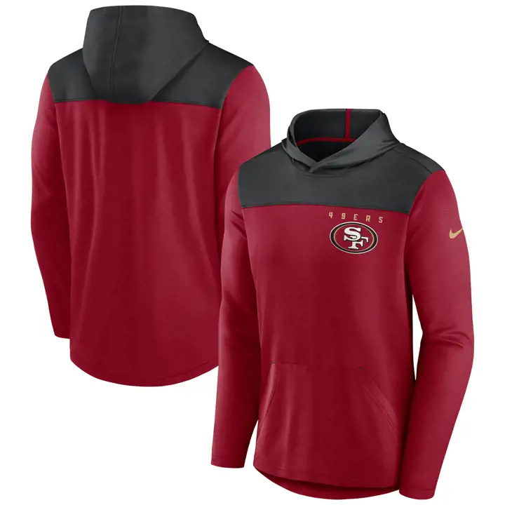 Sweat à capuche NFL San Francisco 49ers Athletic Lock Up 23 rouge/noir