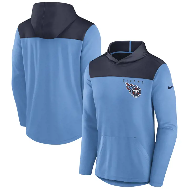 Sweat à capuche officiel NFL Tennessee Titans Lock Up 23 bleu marine