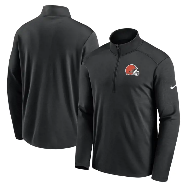 Cleveland Browns Logo NFL Pacer Half Zip 23 noir
