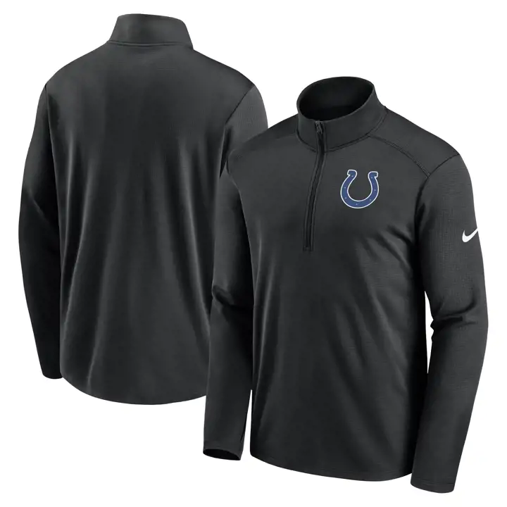 Indianapolis Colts NFL Team Logo Pacer Half Zip 23 noir