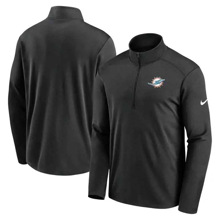 Haut à demi-glissière Miami Dolphins NFL Team Logo Pacer 23 noir