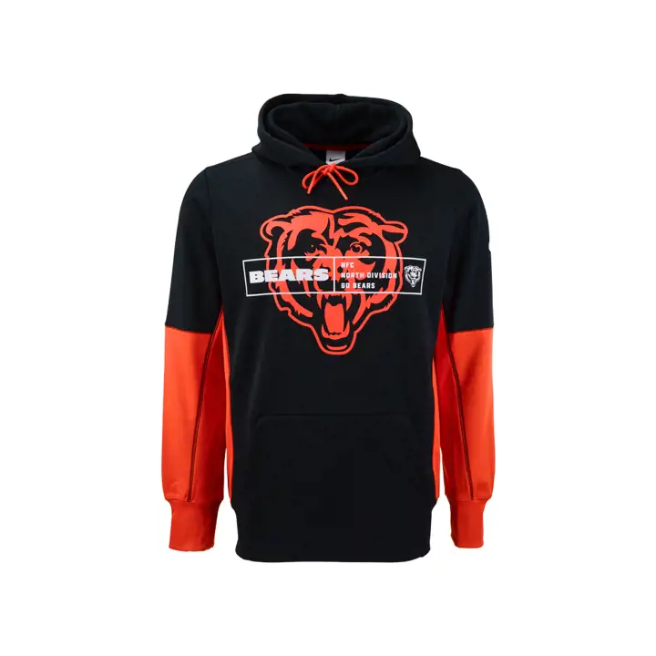 Chicago Bears NFL Therma Overlap Hoodie 23  noir/ora