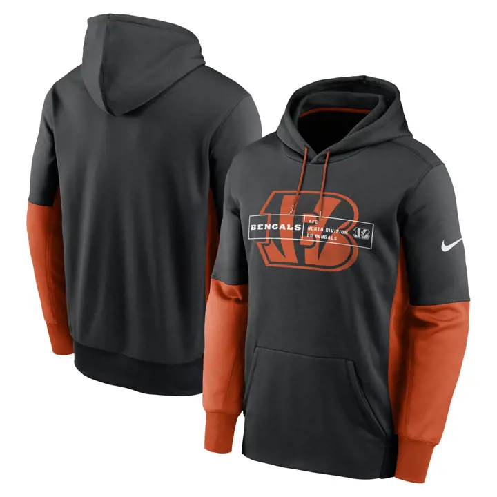 Cincinnati Bengals NFL sweat à capuche Therma Overlap 23 noir/orange
